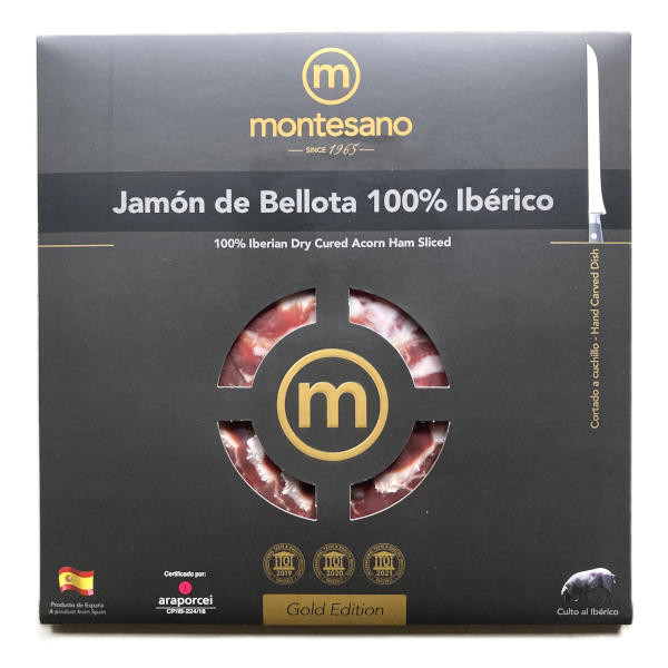 Jambon Pata Negra d'Estrémadure tranché au couteau