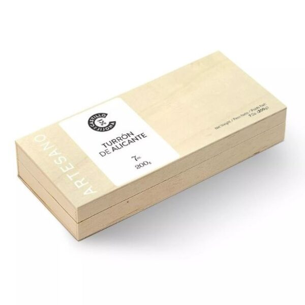 Turron dur d'Alicante dans un coffret bois