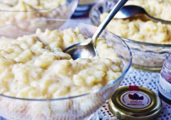 Riz au lait safrané